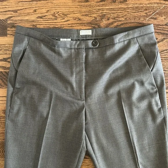 Brunello Cucinelli Slim Leg Cropped Trousers Cigarette pants Size IT 46 US 10